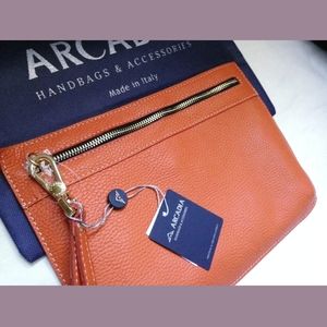 New Arcadia 100% Itailian Leather Clutch